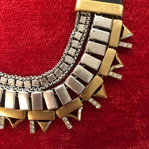 Stella & Dot Black and Gold Reversible Crystal Necklace - Picture 3 of 10